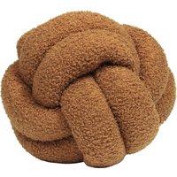 Furn. Boucle Knot Fleece 30cm x 30cm Filled Cushion Ginger