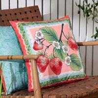 Furn. Anemone Printed Outdoor 45cm x 45cm Filled Cushion Strawberries Multi