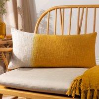 Furn. Mizu Dip Dye Printed 30cm x 65cm Filled Boudoir Ochre