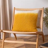 Furn. Mizu Dip Dye Printed 50cm x 50cm Filled Cushion Ochre