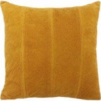 Furn. Jagger Ribbed Corduroy 45cm x 45cm Filled Cushion Ochre Yellow