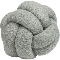 Furn. Boucle Knot Fleece 30cm x 30cm Filled Cushion Silver