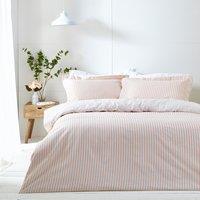Yard Hebden Melange Stripe Cotton Duvet Cover Bedding Set Blush