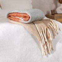 Yard Rawton Ombre Herringbone 130cm x 180cm Throw Brick Flint