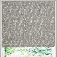 Grace Jacquard Sprig Made To Measure Roman Blind Smoke