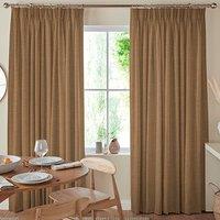 Jillian Soft Plain Made To Measure Curtains Tan