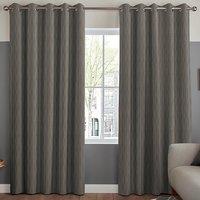 Nia Woven Stripe Made To Measure Curtains Shadow