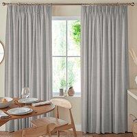 Jillian Soft Plain Made To Measure Curtains Cement