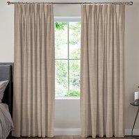 Fae Textured Plain Made To Measure Curtains Taupe