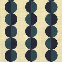 ANTE DECOR Valencia Printed Cotton Fabric Lapis