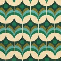 ANTE DECOR Santa Cruz Printed Cotton Fabric Emerald