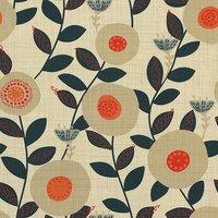 ANTE DECOR Seville Printed Cotton Fabric Lapis