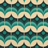 ANTE DECOR Santa Cruz Printed Cotton Fabric Lapis