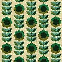 ANTE DECOR Palma Printed Cotton Fabric Emerald