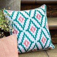 Aroha Geo Printed 45cm x 45cm Outdoor Filled Cushion Apricot
