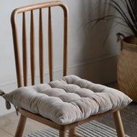 Cotton 43cm x 43cm Velvet Seatpad Natural