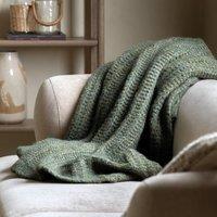 Luxury Melange 130cm x 170cm Knit Throw Khaki