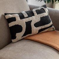 Kalho Embroidered 30cm x 50cm Feather Filled Boudoir Midnight