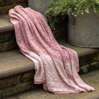 Nalu 130cm x 170cm Knitted Herringbone Throw Apricot