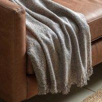 Melange 130cm x 150cm Acrylic Throw Light Grey