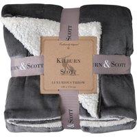 Sterling 140cm x 170cm Sherpa Throw Grey