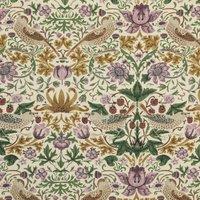 William Morris Strawberry Thief Printed Cotton Fabric Orchid