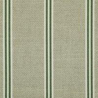 ANTE DECOR Latham Printed Cotton Stripe Fabric Green