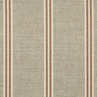 ANTE DECOR Latham Printed Cotton Stripe Fabric Sienna