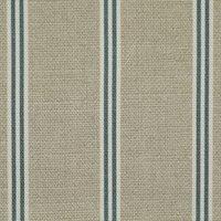 ANTE DECOR Latham Printed Cotton Stripe Fabric Blue