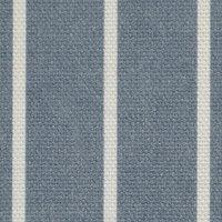 ANTE DECOR Burgess Printed Cotton Stripe Fabric Blue