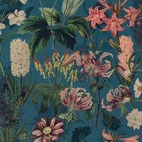 Linda Barker Grandi Floral Velvet Fabric Celadon