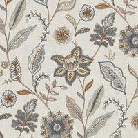 Prestigious Textiles Amisha Embroidered Fabric Slate