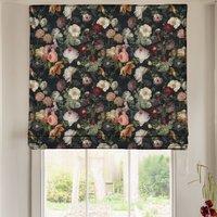Linda Barker Florabunda Velvet Made To Measure Roman Blind Carbon