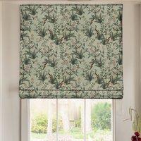 Linda Barker Rosa Fiore Linen Look Blackout Made To Measure Roman Blind Eucalyptus