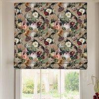 Linda Barker Florabunda Velvet Made To Measure Roman Blind Parchment