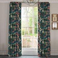 Linda Barker Grandi Floral Velvet Made To Measure Curtains Celadon