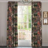 Linda Barker Grandi Floral Velvet Made To Measure Curtains Silver Lavender