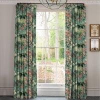 Linda Barker Grandi Floral Velvet Made To Measure Curtains Kingfisher