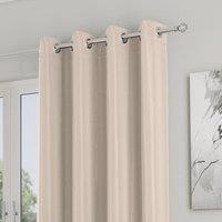 Supersoft Thermal Ready Made Eyelet Door Curtain 66'' x 84'' Beige