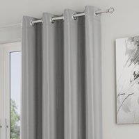 Supersoft Thermal Ready Made Eyelet Door Curtain 66'' x 84'' Grey