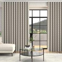 Ren Herringbone Woven Made To Measure Curtains + FREE Track - Wave Linen