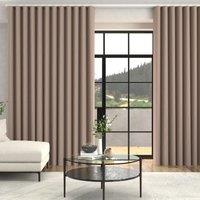 Nia Woven Stripe Made To Measure Curtains + FREE Track - Wave Rosewood