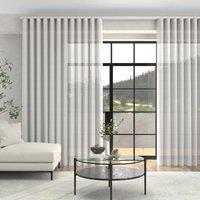 Romeo Voile Made To Measure Curtains + FREE Track - Wave Natural