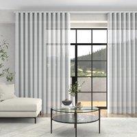 Romeo Voile Made To Measure Curtains + FREE Track - Wave White