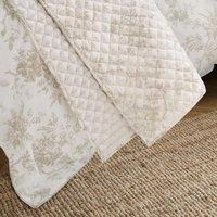 Laura Ashley Walled Garden 235cm x 235cm Bedspread Set Dove Grey