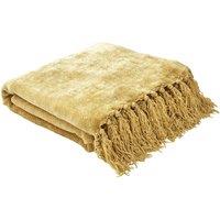 Laura Ashley Hamilton 130cm x 170cm Throw Antique Gold