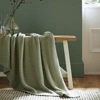 Laura Ashley Parker 125cm x 150cm Throw Sage