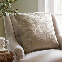Laura Ashley Barley Embossed 50cm x 50cm Filled Cushion Natural