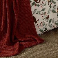 Laura Ashley Parker 125cm x 150cm Throw Terracotta