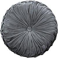 Laura Ashley Rosanna 35cm x 14cm Round Filled Cushion Steel